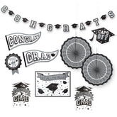 Graduation Black & White Room Decorating Kit